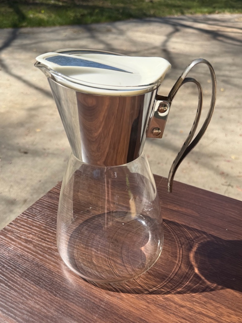 Vintage Glass Carafe Pitcher Mid-Century Modern